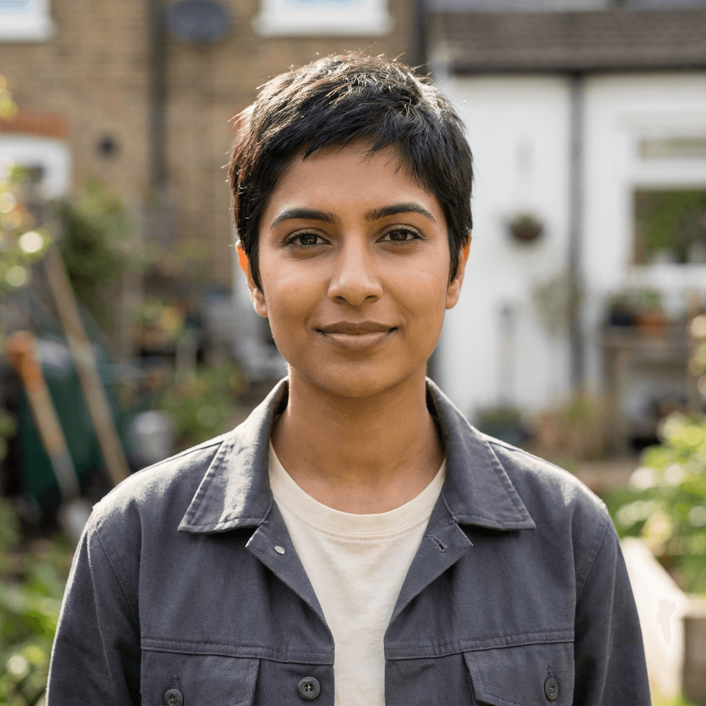 Priya Patel in her new kitchen